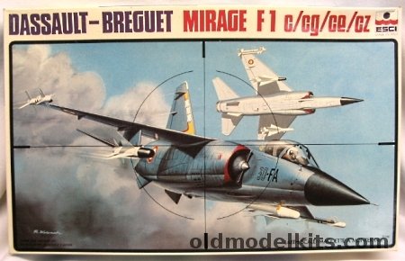 ESCI 1/48 Dassault-Breguet Mirage F1 C/CG/CE/CZ France - Greece - Spain - South Africa Air Forces, 4006 plastic model kit